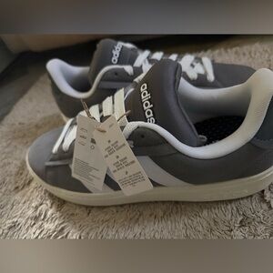 Adidas Men's Charcoal and White Sneakers